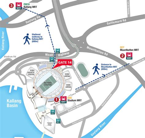 stadium mrt station cc6|Sports Hub Directions & Map .